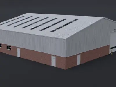 Warehouse 3d Low-poly 3D model