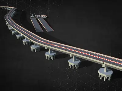 Complete Overpass with modular pack 3D model