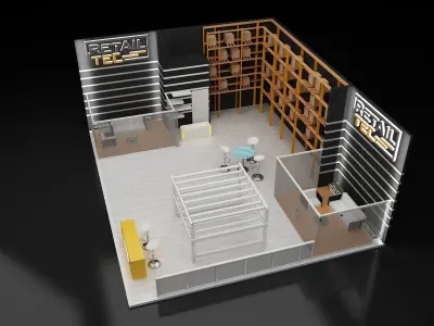 Booth Exhibition Stand a279b  3D model