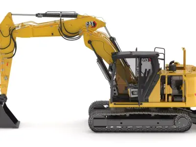 CAT 313 Triple Arm New Cabin 3D model