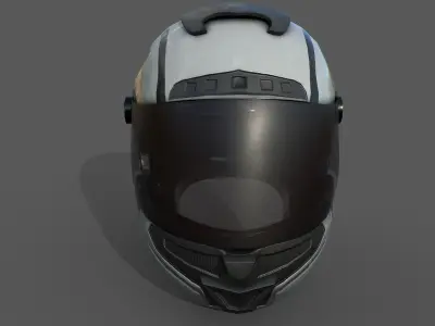 Helmet racer Generic sport scifi human 3d model  Low-poly 3D model