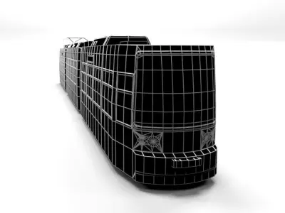 TRAM 2 LOWPOLY Low-poly 3D model