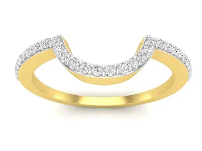 AV 625 Diamond Ladies Anniversary Wedding Stackable Band 3D print model