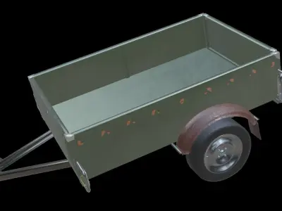 Trailer - Cargo Carrier Low-poly 3D model
