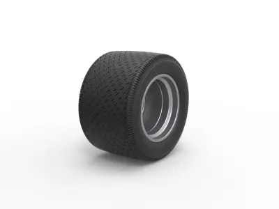 Wheel from Asphalt Modified stock car Version 6 Scale 1 to 25 3D print model