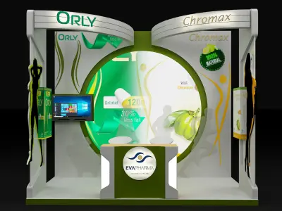  Booth Exhibition Stand a267b 3D model
