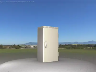 Electrical Distribution Cabinet 3 Low-poly 3D model