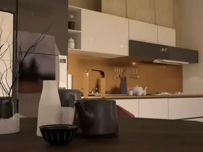 Luxury Modern Kitchen 3D model