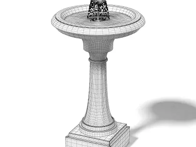 Old Metal Fountain 3D Model 3D model