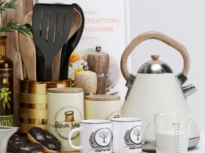 Kitchen Decorative Set 073 3D model