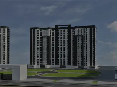 Residential apartments 3D model