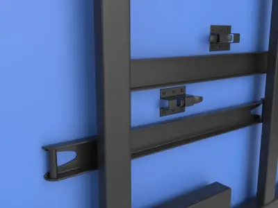 Indoor Table Tennis Table ITTF Folded 3D model