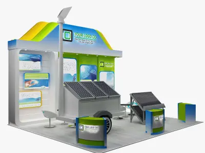 Booth Exhibition Stand a107 3D model