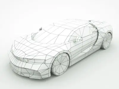 Generic Supercar v14 Low-poly 3D model
