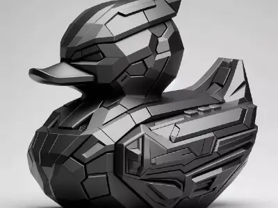 CyberDuck  A Futuristic Rubber Duck in Tesla Cybertruck Style 3D print model