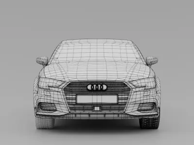 Audi A3 8V Sedan Low-poly 3D model