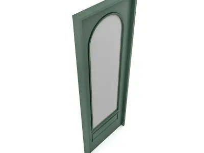 retro decorative door Low-poly 3D model