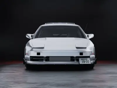 Nissan 180sx  Low-poly 3D model