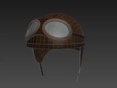 Vintage Motorcycle Helmet 3D model