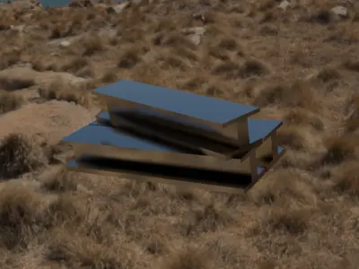  Steel I Beam Workshop Set  Game-Ready and Industrial Asset Low-poly 3D model