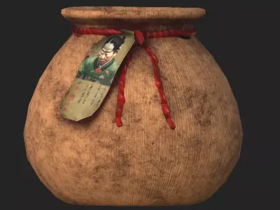 Old Chinese Food Jar 4K PBR GAMEREADY  Low-poly 3D model