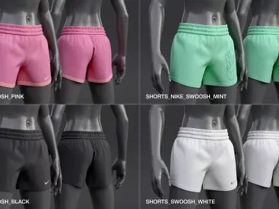 Nike Womens Shorts 3D model