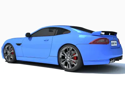 Blue Luxury Car 3D model