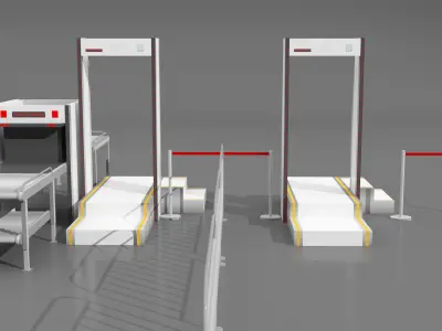 Metro security check 3D model