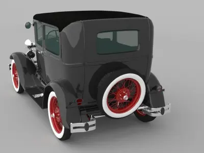 1929  Model A Sedan 3D model