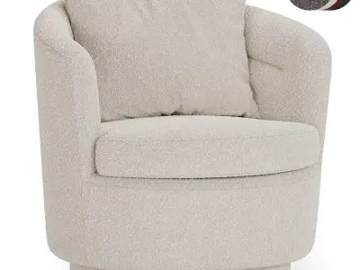 Viv Swivel Chair By westelm 3D model
