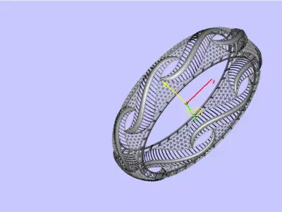 1250 Golden Vortex Bangle 12gm 3D print model