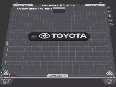 Toyota keychain 03 3D print model