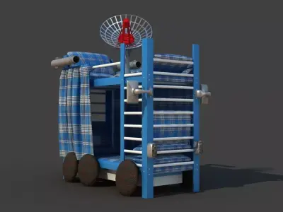Improvised Children Bed Car 3D model