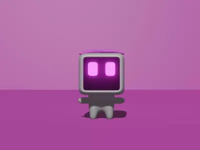 Loco - Cute Robot low poly Free low-poly 3D model