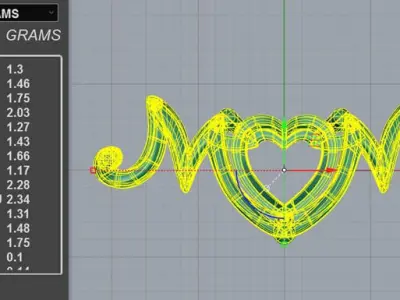 Exclusive Mothers Day Heart Necklace 3D print model