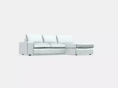KIVIK 3-seat sofa with chaise longue 3 3D model