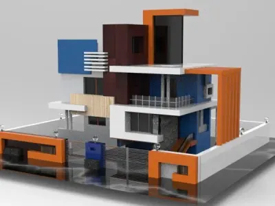 Modern House 3D Model 3D model get