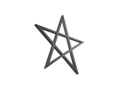 Pentagram Symbol v1 001 Low-poly 3D model