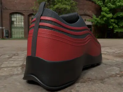 Shoes 3D model red 3D model