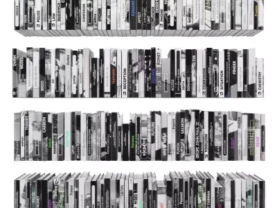 Books 150 pieces 2-7-3 Low-poly 3D model