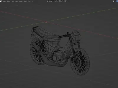 Honda nova 110 Low-poly 3D model