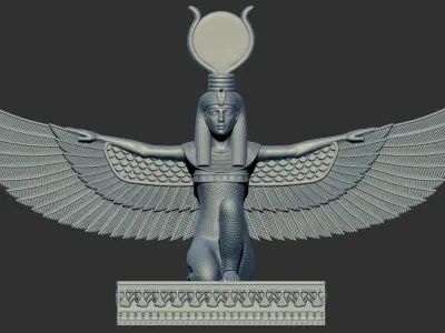 Egyptian goddess ISIS Statue wings 3D Printable  v 1 3D print model