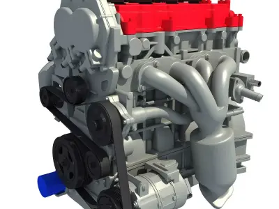 Car Engine 3D model 4