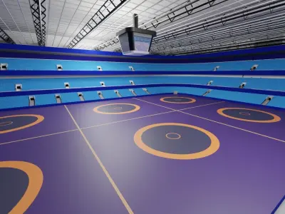 Wrestling Stadium Low-poly 3D model