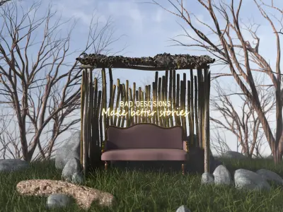 photo studio setup Low-poly 3D model