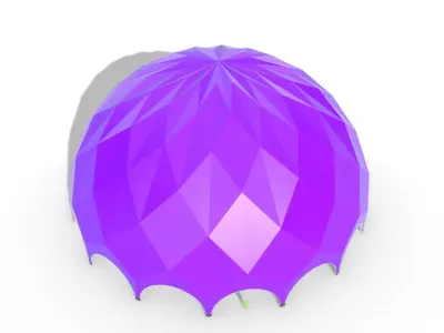 Solid Triangulated Dome Structure v2  3D model