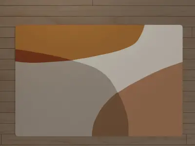 Bohemian living room Low-poly 3D model