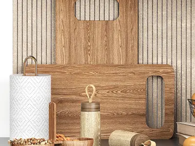 kitchen accessories Set 002 Free 3D model