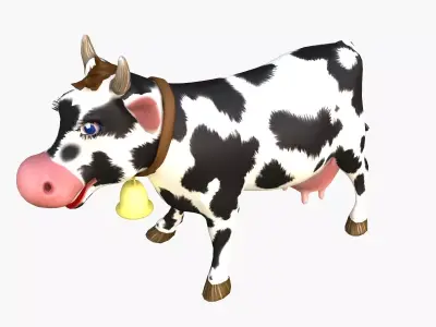 Cow Cartoon Low-poly 3D model