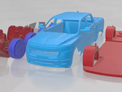 Ram 1500 Ramcharger - Separate Parts STL Model 3D print model